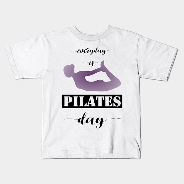 Pilates day Kids T-Shirt by hedehede